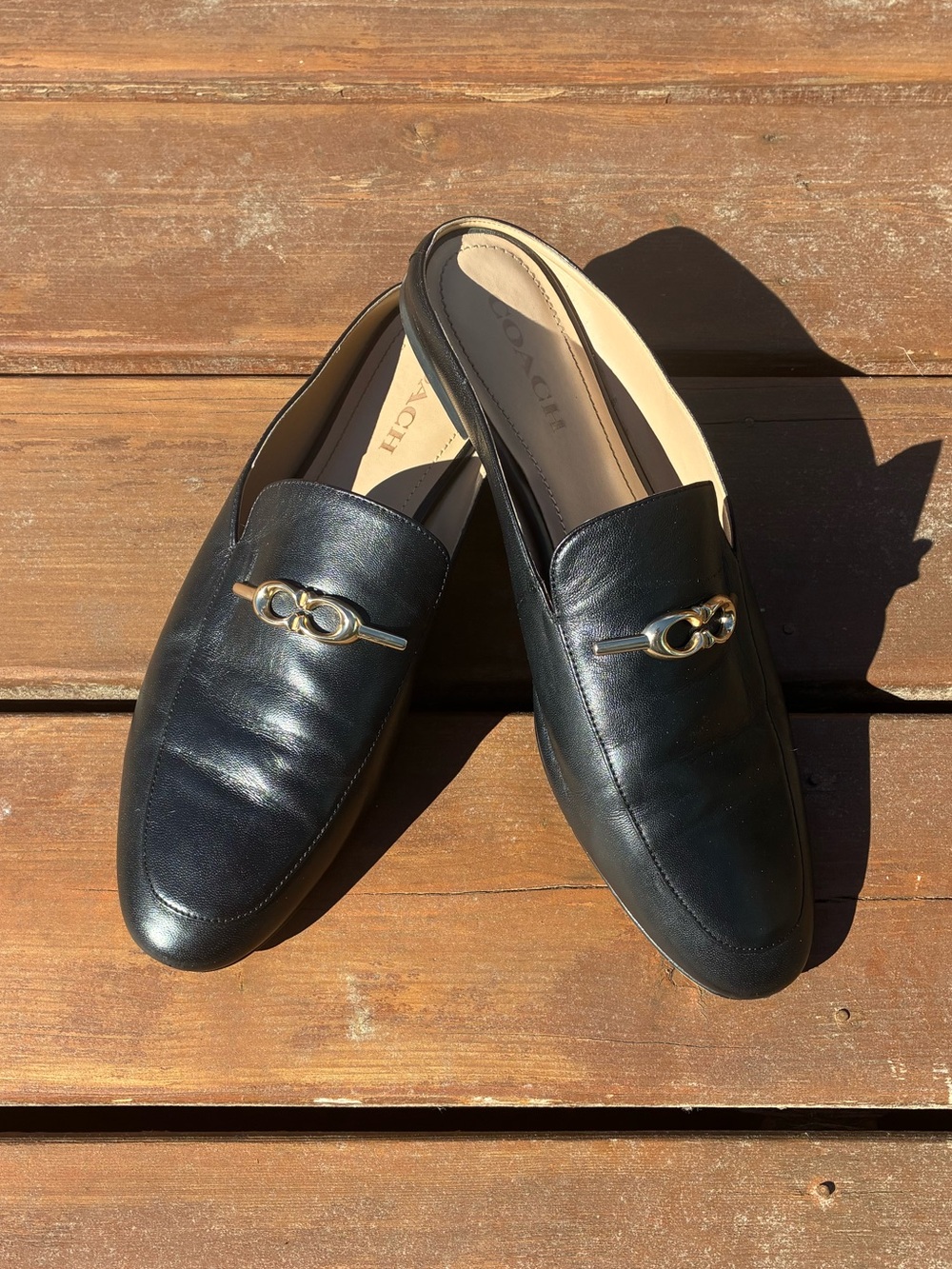 Coach C5770 Black Leather Loafers